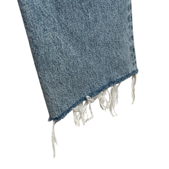TOTEME Classic Cut Denim Light Wash Ankle Frayed Denim Jeans Women's Size 28 - Picture 13 of 14